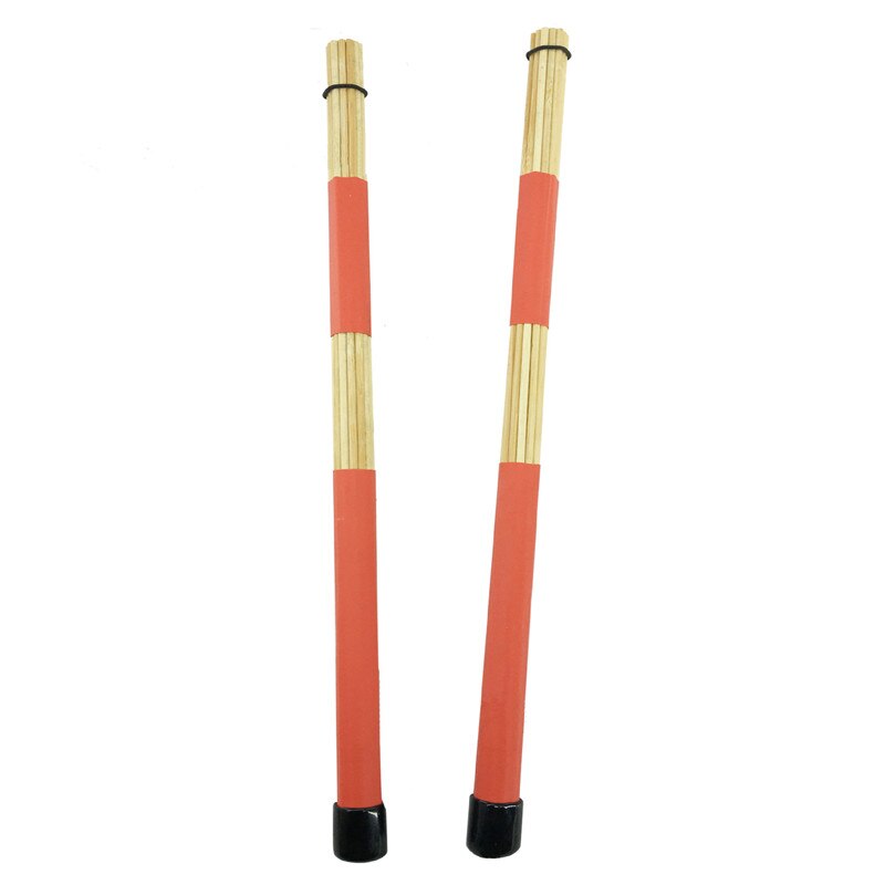 1 Paar Rubber Drum Brushes Sticks Bamboe Zwart Drum Accessoires Onderdelen Jazz Drum Brushes Drums Sticks