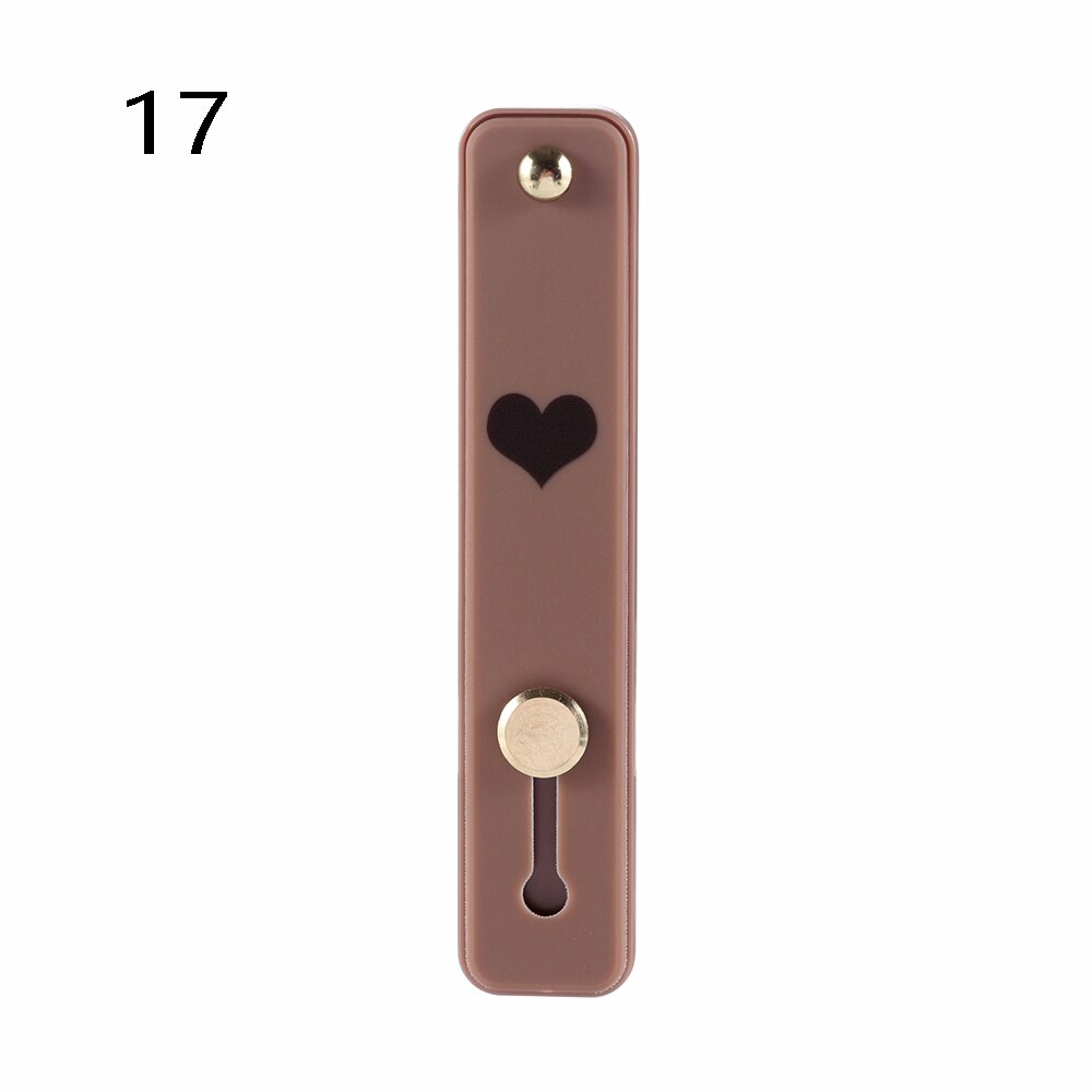 1pc uniwersalny silikonowy uchwyt na telefon palec serdeczny pasek na nadgarstek Push Pull Grip Stretch stojak serce cukierki kolor opaska na rękę uchwyt: 17