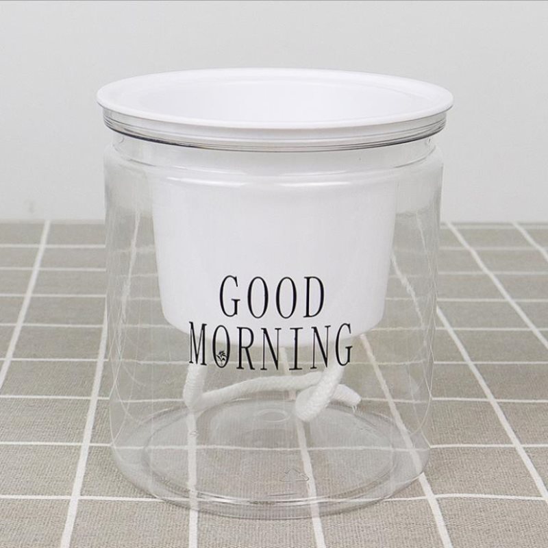 Round Automatic Water Absorption Self-watering Flowerpot Hydroponic Flower Pot Succulent Planters: A