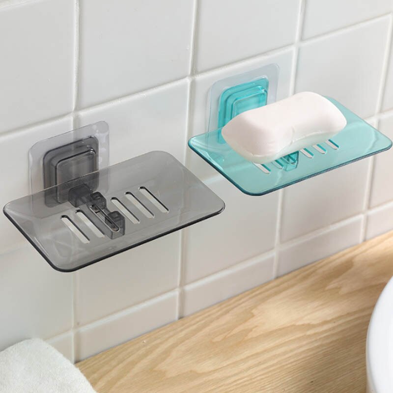 Shower Soap Box Plastic 1PC Bathroom Tray Accessories Tray Holder Wall Mounted Soap Storage Plate Soap Dish Non-slip