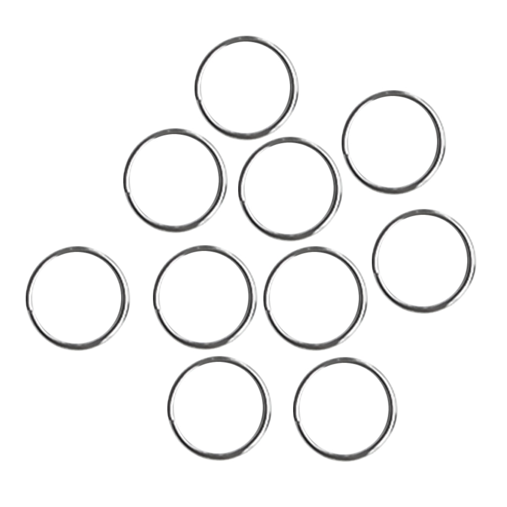 10x Silver 316 Stainless Steel Scuba Diving Split Ring Gear Attachment 30mm High Resistance Rust Lightweight and Durable