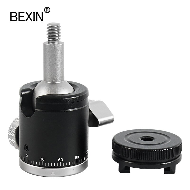 Bexin Mini Balhoofd Monopod Bal Hoofd Statief 360 Panoramisch Hoofd Met Shoe Base Mount Adapter Voor Dslr Camera flash