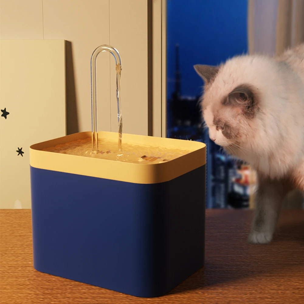 Fuente de agua automática para gatos de 1,5 l, bebedero eléctrico silencioso alimentado por USB para mascotas, dispensador de bebidas para mascotas, bebedero para filtro de agua para gatos