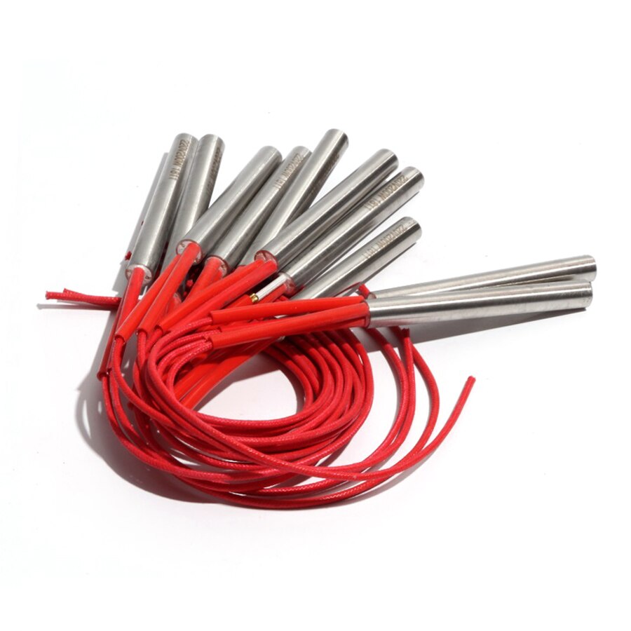 Tube chauffant double tête, élément de résistance de chauffage à cartouche, 12mm 80 ~ 95mm 201SUS 110V/220V/380V 250W/280W, 10 pièces