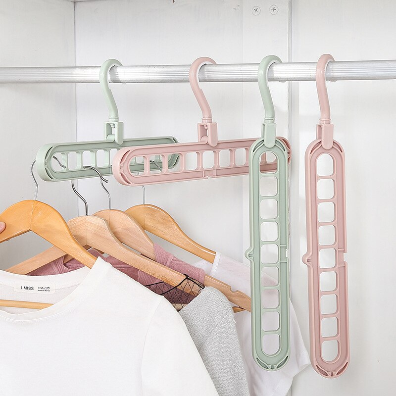Magic Multi-port Support Circle Clothes Hanger Clothes Drying Rack Multifunction Plastic Clothes Hangers Home Storage Hangers