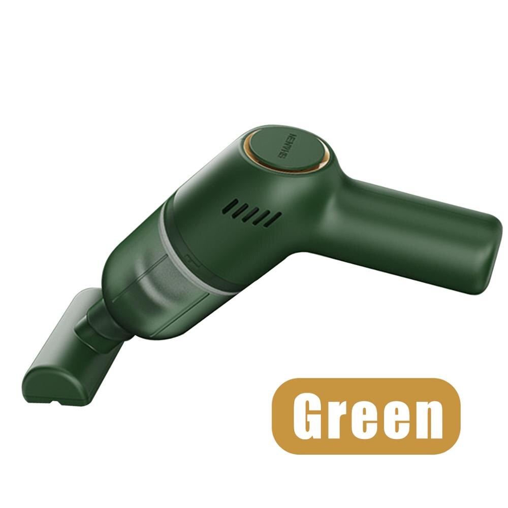 Mini Portable Car Vacuum Cleaner Wireless Handheld Auto Vaccum 8000Pa Suction For Home Desktop Cleaning Mini Vacuum Cleaner: Green Wired
