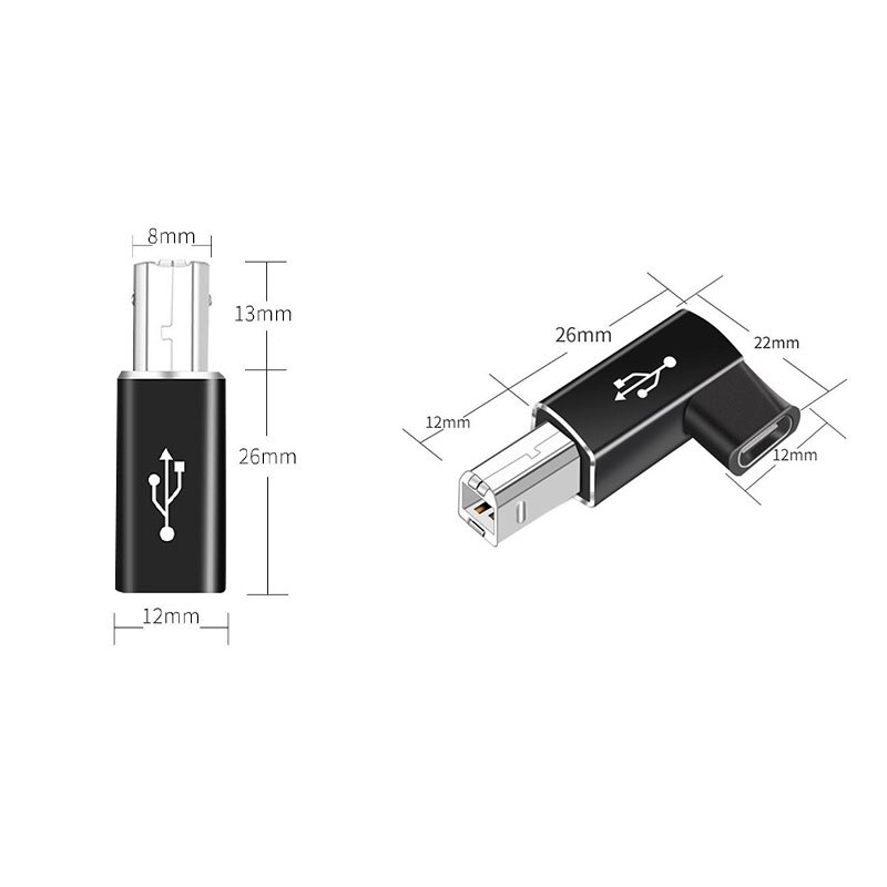 USB Typ C Frau Zu USB B Männlich Adapter Elektronische Trommel Drucker Klavier C Weibliche Zu Midi- Adapter Schnittstelle Adapter gerade Ellenbogen