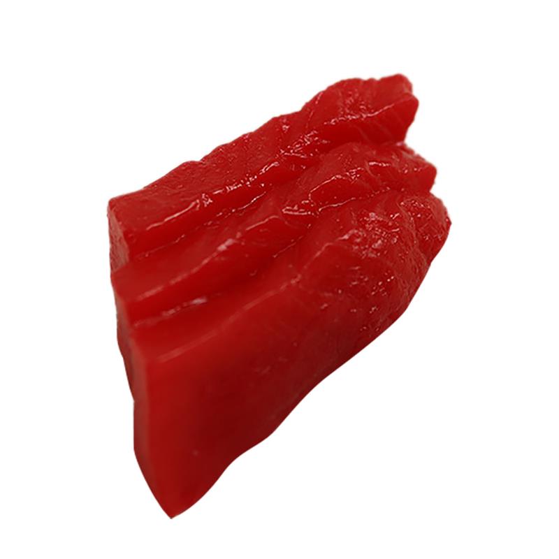 1pc kunstig mad realistisk laksefilet simuleret sushi mad prop sushi model til restaurantindretning: 2