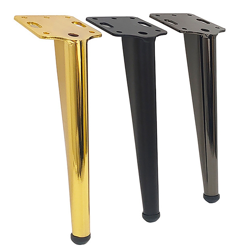 4 pezzi piedini di supporto in metallo piedini per divani conici piedini per tavolo armadio gambe per tavolo 18Cm con accessori per viti di montaggio