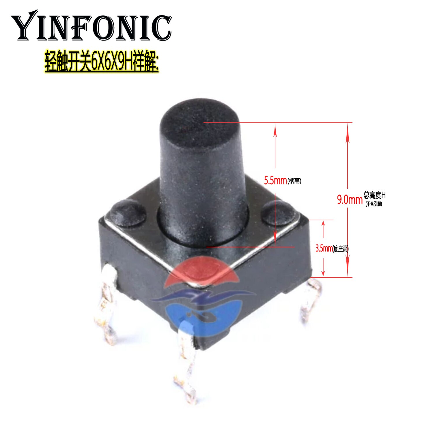 10 valores x20pcs 6x6x4.3-13hmm 4 pinos dip tact switch kit caixa de microswitch