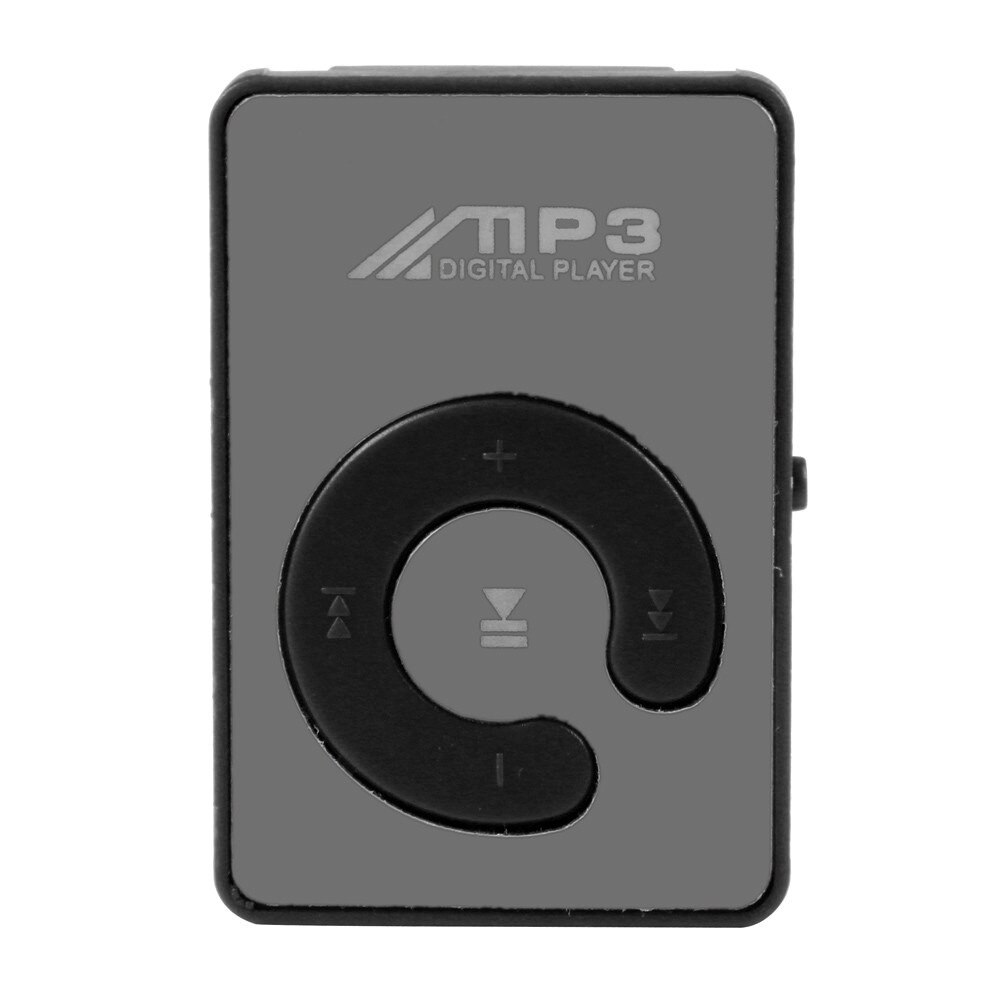 mini flower pattern button type MP3 player Music media support SD TF card#50: Black