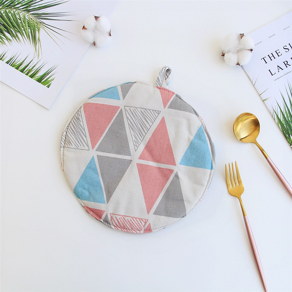 FOURETAW 1 Stück Nette Gelb Grau Baumwolle nordisch Küche Kochen mikrowelle handschuhe backen BBQ topflappen Backofen Handschuhe