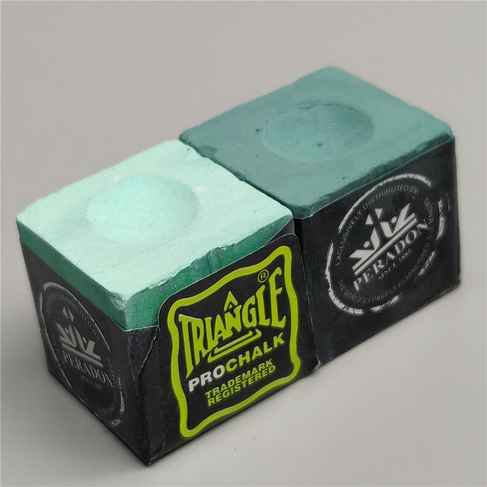 Billard Chalks 2 pcs Triangle PRO Chalks PERADON Tweeten Snooker Green Chalks Snooker &amp; Billiard Accessories: Light and Green
