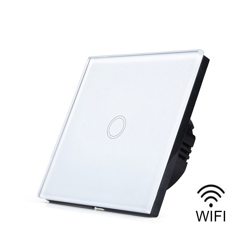 EU/UK 1/2/3 Gang eWelink Wifi Clever-Zauberstab Licht Schalter berühren Tafel Fernbedienung Einzelnen Feuer Draht Keine Neutralen Linie schalter: Weiß / 3-Gang