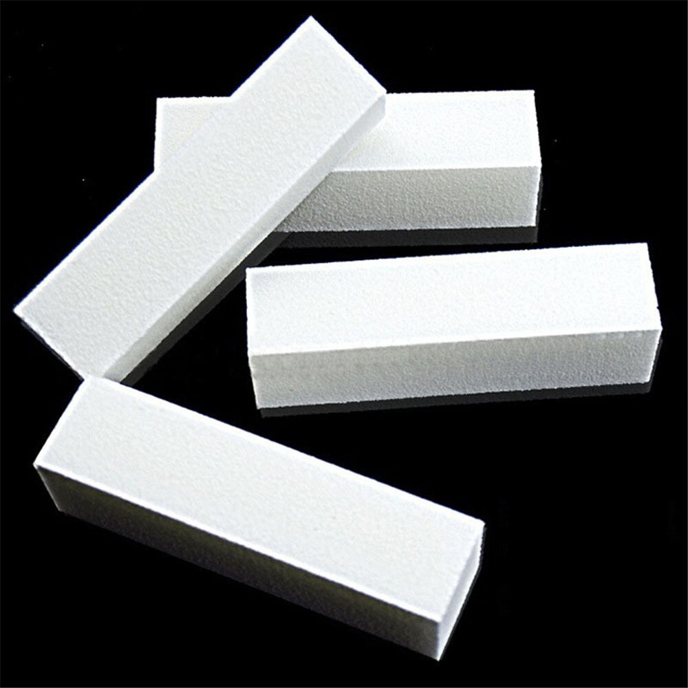 100 stks Nail Art Buffer File Block Pedicure Manicure Buffing Schuren Polish Wit Makeup Beauty Tools