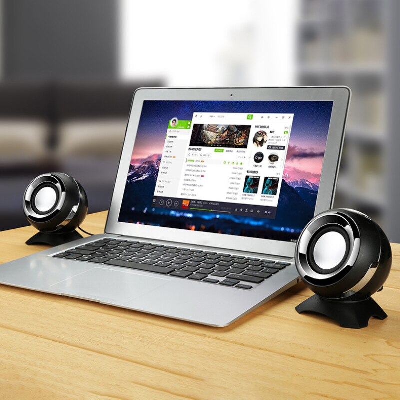 3.5Mm Computer Speakers Bedrade Usb Aux Bass Hoorns Luidspreker 360 ° Surround Stereo Geluid Voor Laptop Desktop Telefoon Mini speaker
