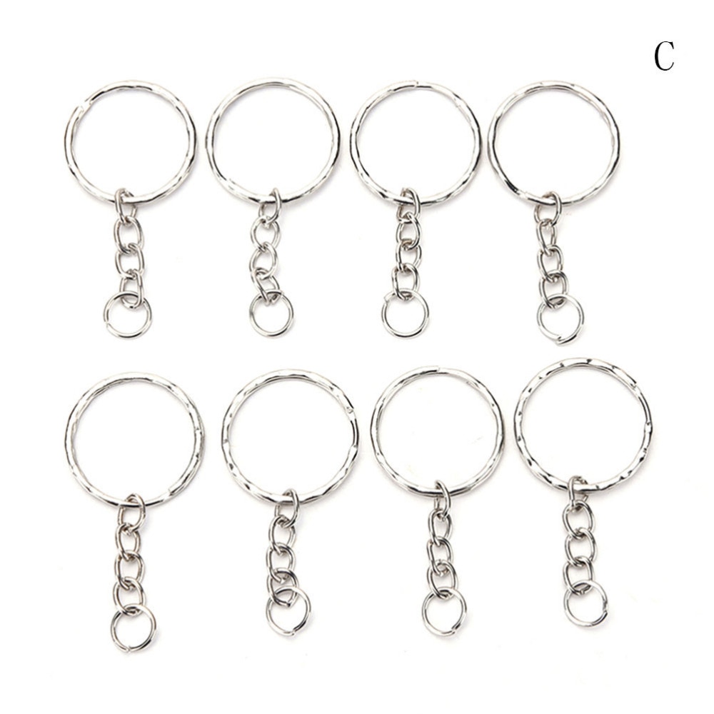 100 Stck/einstellen Silbrig Schlüssel Ketten Edelstahl Legierung Kreis DIY 25mm Schlüsselanhänger Schmuck Keychain Schlüssel Ring Schmuck Keychain schlüssel Ring