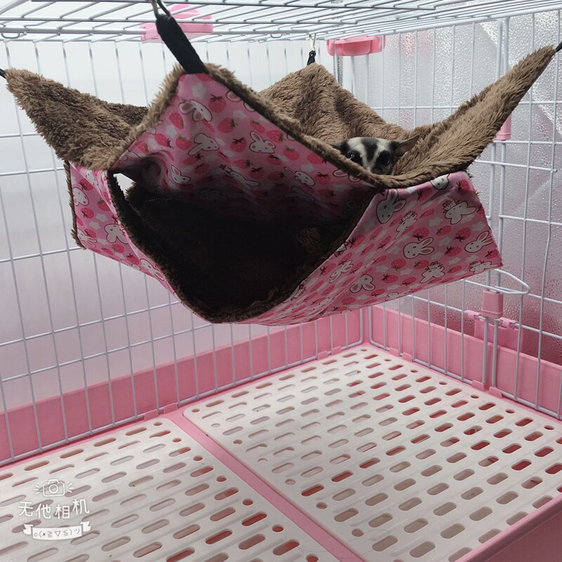 Plys hamster hængekøje lille kæledyr hamster rotte papegøje ilder hamster hængende seng pude hus bur: Ap / L