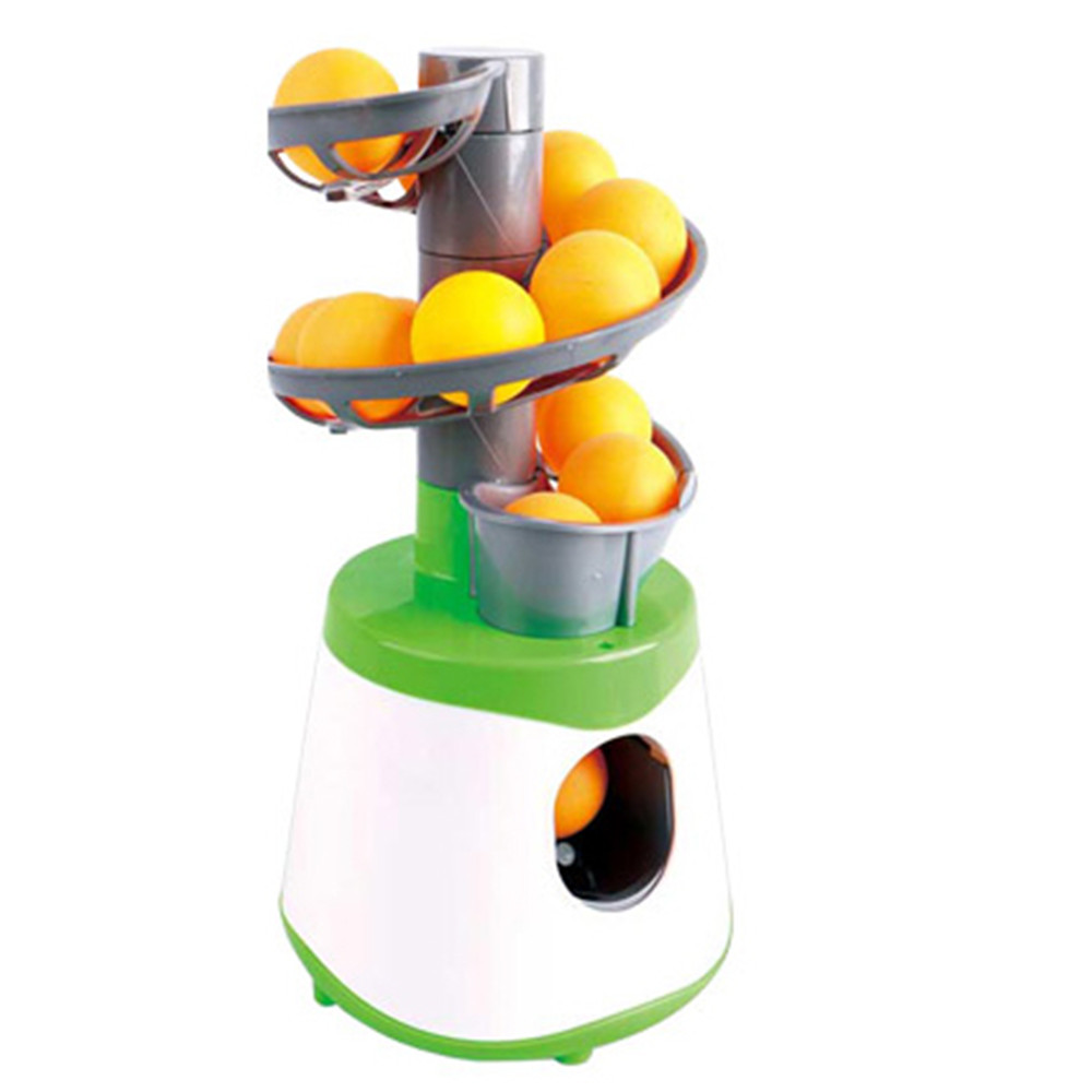 Portable Table Tennis Ball Pitcher Dual Power Supply Version Ping Pong Ball Robot Pitching Machine For Trainers: WHITE