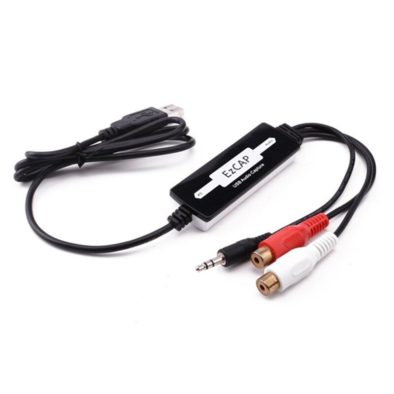 Usb o capture card grabber til vinyl kassettebånd til digital  mp3 konverter, understøtter mac & windows 10/8.1/8 / 7 /  vista/xp