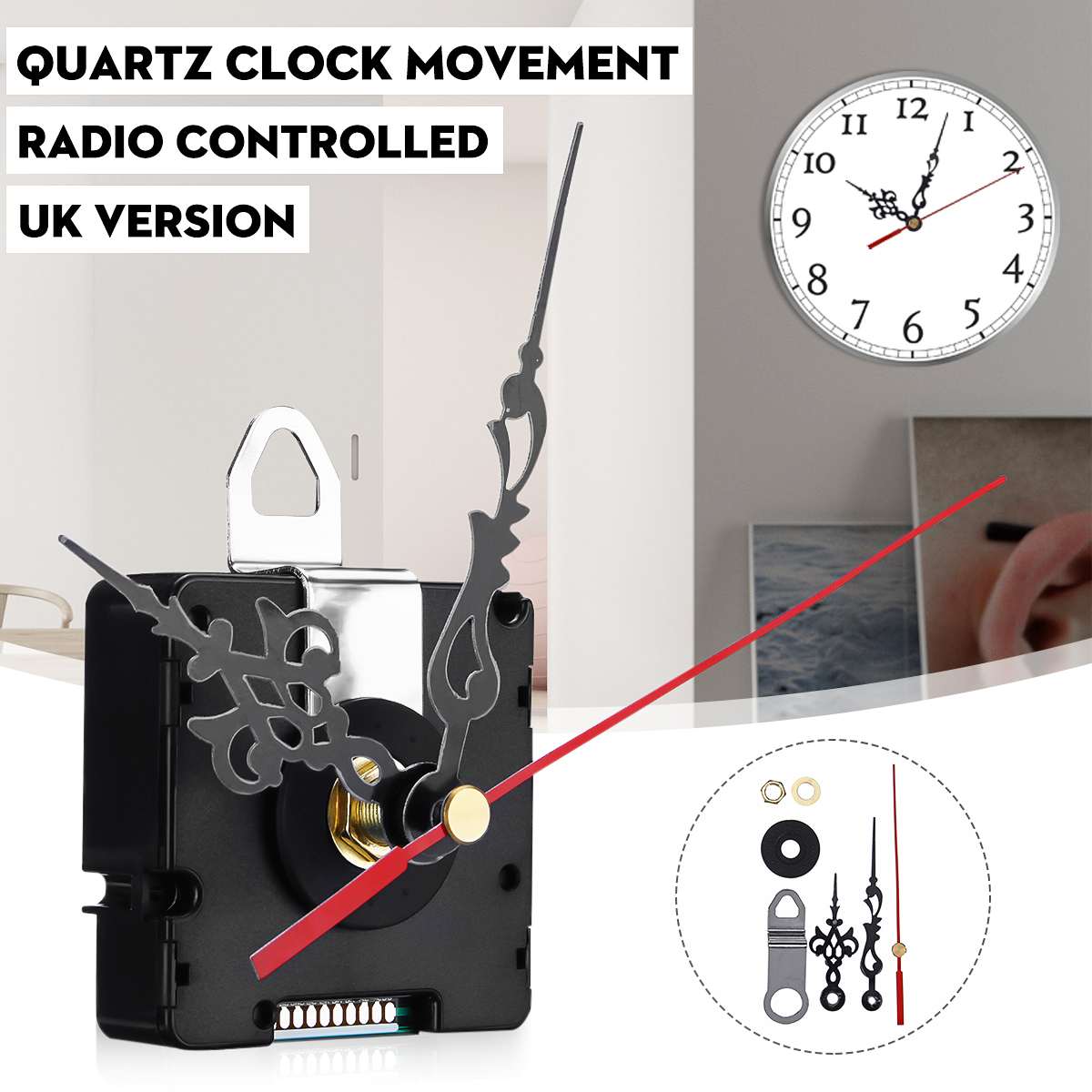 Atomic Radio Controlled Quartz Silent Clock Movement Mechanism DIY Kit Voor UK AZG Signaal Handen Accessoires