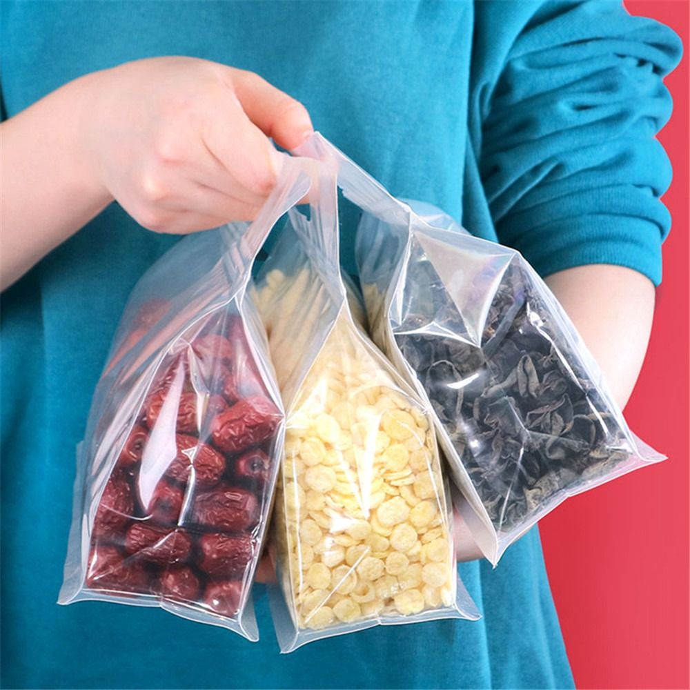 Sacchetto per alimenti freschi contenitori a tenuta stagna sacchetto per la conservazione degli alimenti riutilizzabile Stand Up Zip Shut Bag organizzazione del frigorifero forniture da cucina