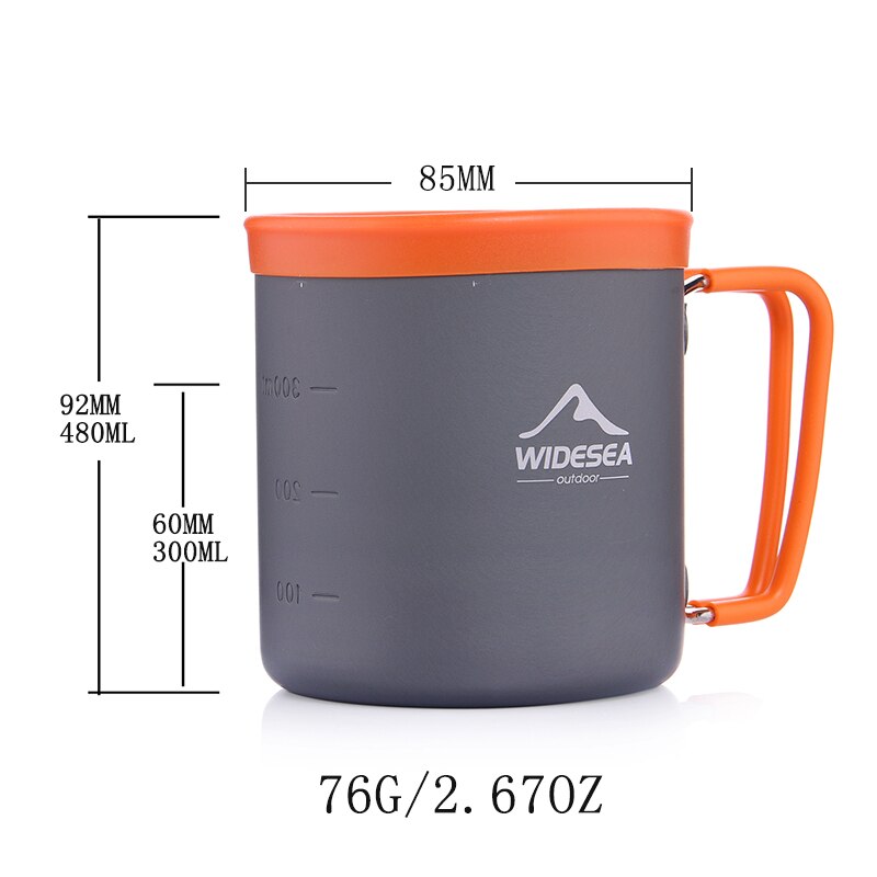 Widesea Camping Aluminium Cup Outdoor Mok Toerisme Servies Picknick Koken Apparatuur Toeristische Koffie Drinken Trekking Wandelen
