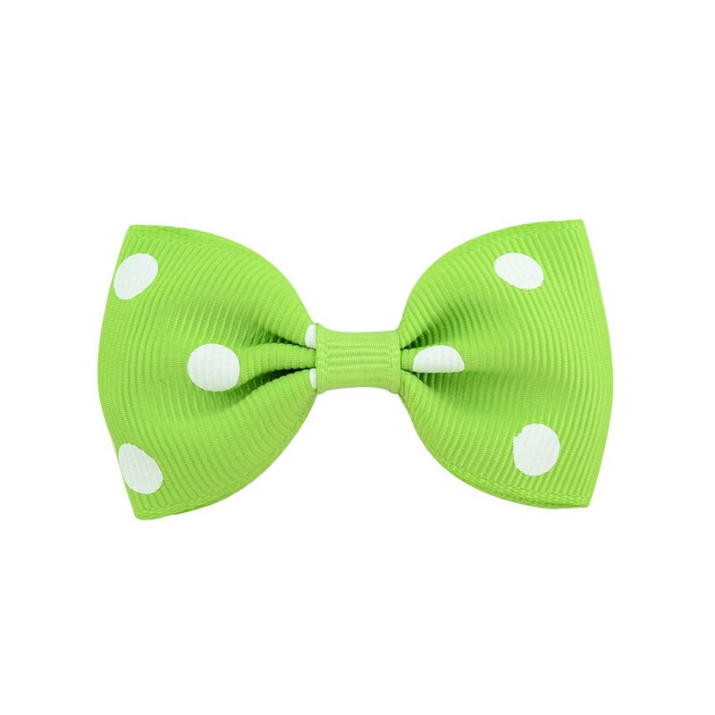 Mixiu 20 Stks/partij Kinderen Meisje Candy Kleur Lint Strikken Haar Clip Dot Strik Haarspelden Haarspeldjes Boutique Haaraccessoires Hairgrip