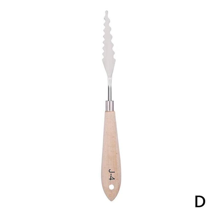 1Pcs Professionele Staal Olieverf Paletmes Verf Spatel Palet Tool Mengen Schraper Art Tool: D