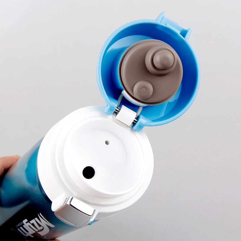 450ml mountain bike equitação da bicicleta garrafas de água dupla garrafa térmica aço inoxidável chaleira garrafa de bebida aço inoxidável