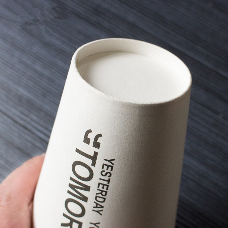 50 stk engangs melkepapir kopp tykkere kaffesaft drikke pakket kopper 500ml 700ml fest hvite kopper