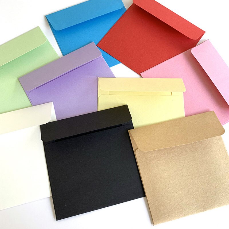 Petite enveloppe carrée de couleur bonbon, outil coloré de bricolage, couverture de carte de vœux, de Scrapbooking, 10cm, 20 pièces: mix