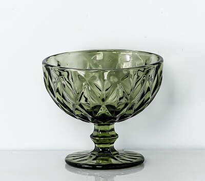 Ins Restaurant Cocktail Wine Glass Cup Goblet Ice Cream Yogurt Goblet Pudding Dessert Dish High Bowl Cake Snack Container: 01