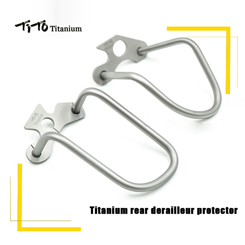 TiTo Goede Verstelbare Duurzaam Fietsen Fiets Titanium Legering Achter Derailleur Chain Stay Guard Gear Protector