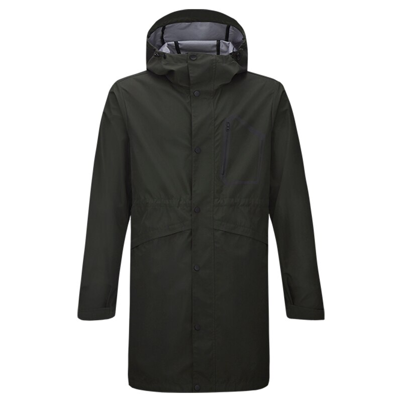 Chaqueta impermeable ligera para hombre Xiaomi, rompevientos para senderismo al aire libre, impermeable largo con capucha, Uleemark: Verde militar / M