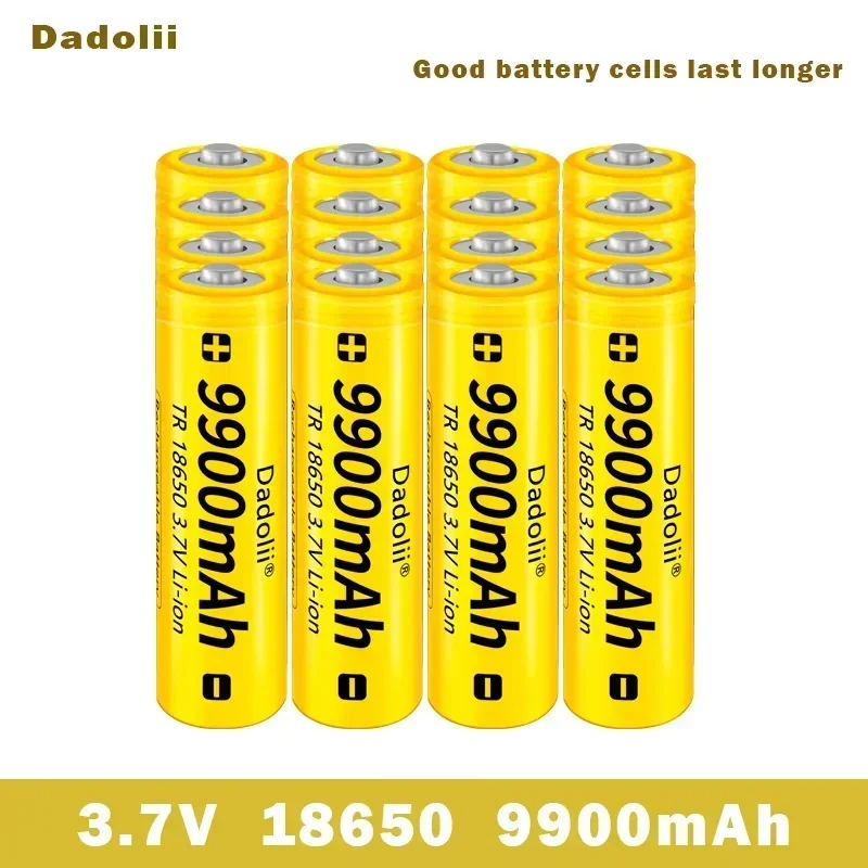 1-40pcs/Lot 18650 battery 3.7V 9900mAh rechargeable liion battery for Led flashlight Torch batery litio battery: Silver