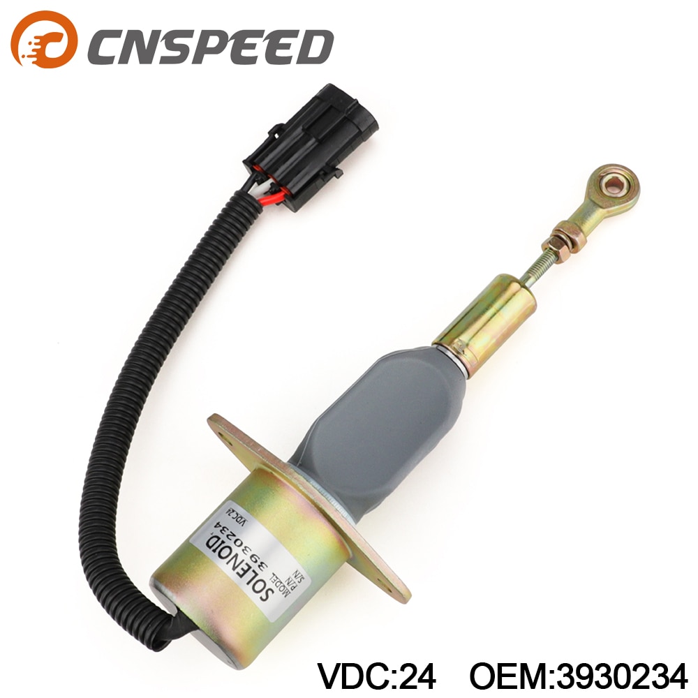 Fuel shutdown solenoid valve Diesel shut off solenoid 3930234 SA-4335-24 For Cummins 6CT 8.3 Komatsu 24V