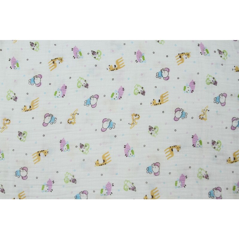 Katoenen stof paddestoel olifant bedrukt doek naaien quilt stoffen voor patchwork handwerk doe-het-zelf handgemaakt materiaal 130 x 100cm: Olifant / 65100cm