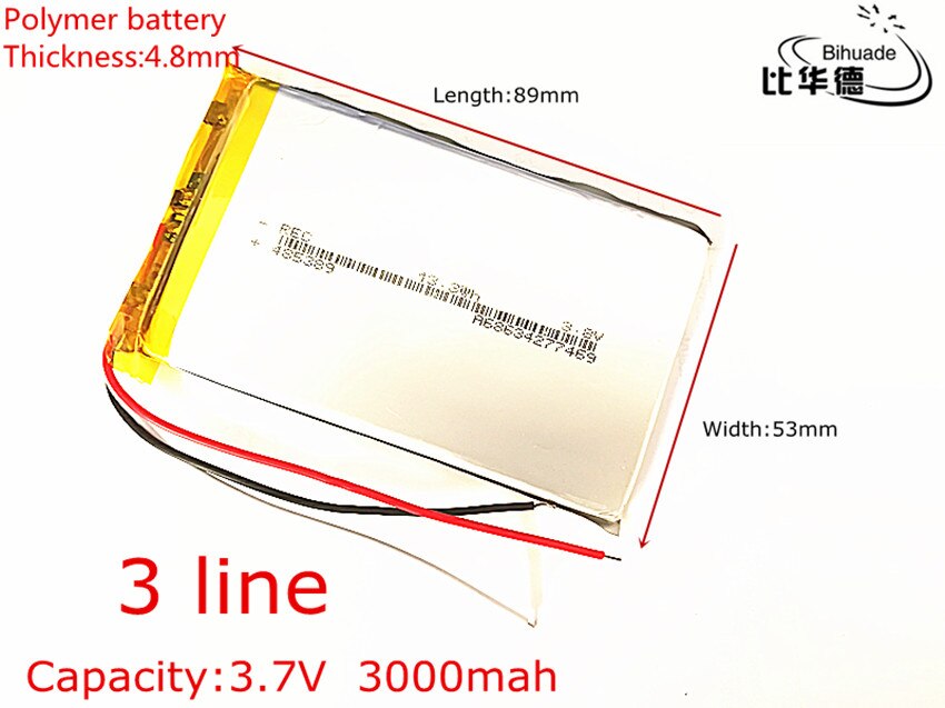 1 Stks/partij 3.7 V Lithium Polymeer Batterij 3000 Mah 485389 Mobiele Voeding 7 &#39;Tablet