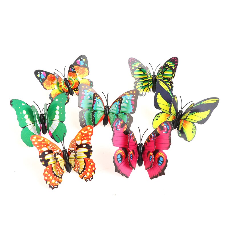 Bos Van Vlinders Dubbele Laag Stakes Bloempotten Tuin Yard Planter Decor