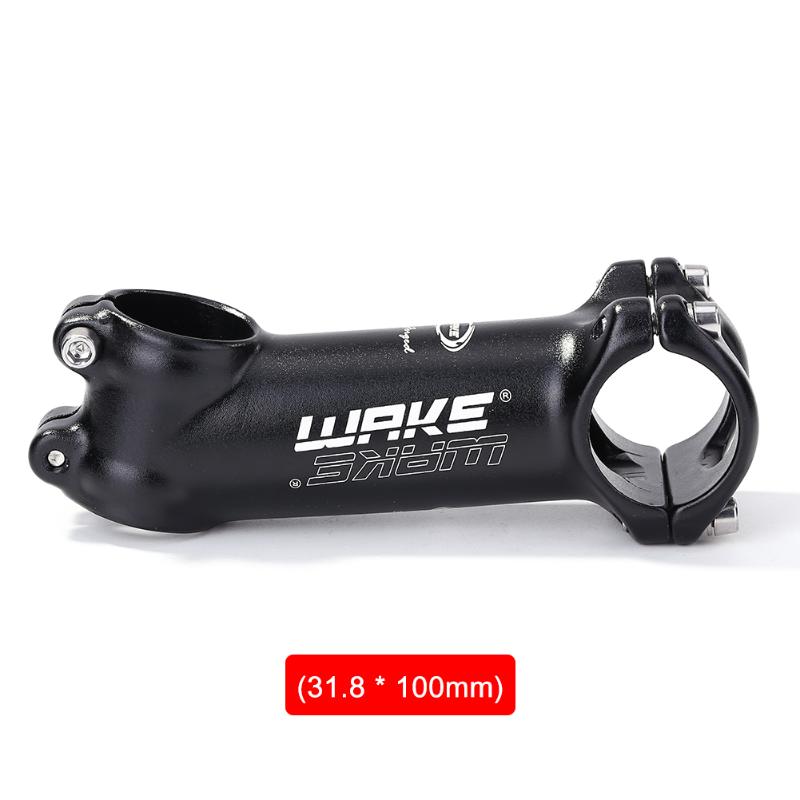 Potence de vélo wake 31.8mm tiges avant vtt, partie 70/80/90/100/110mm, potence de vélo en alliage d'aluminium, potence de guidon de vélo à 17 degrés: 100mm