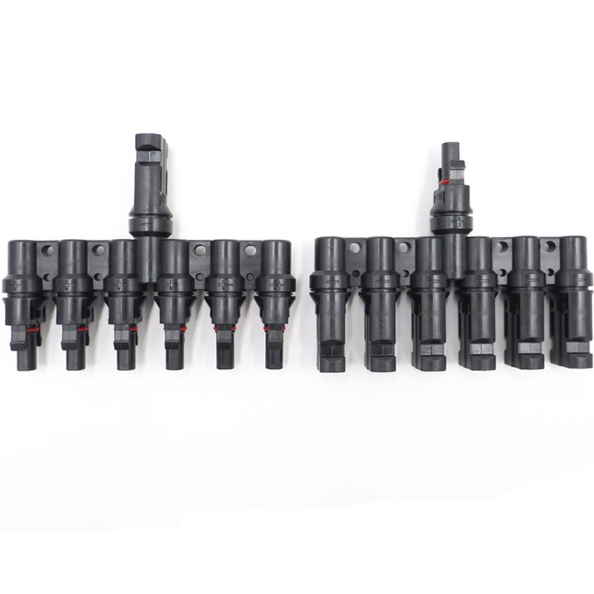 thumbnail image 2 of KRPOWER 6 To 1 Branch PV Connectors Male To Female - Solar Panel Y Connector, IP67 Waterproof 2 of 6