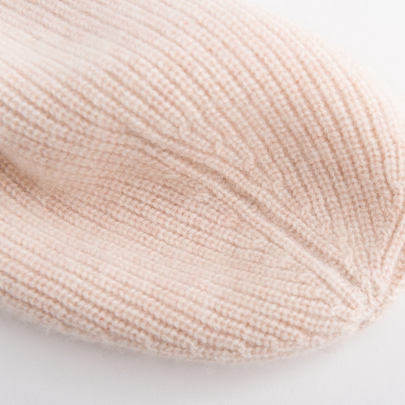 Kvinder hatte 100%  ged cashmere strikket hovedbeklædning efterår & vinter blød hat 3 farver