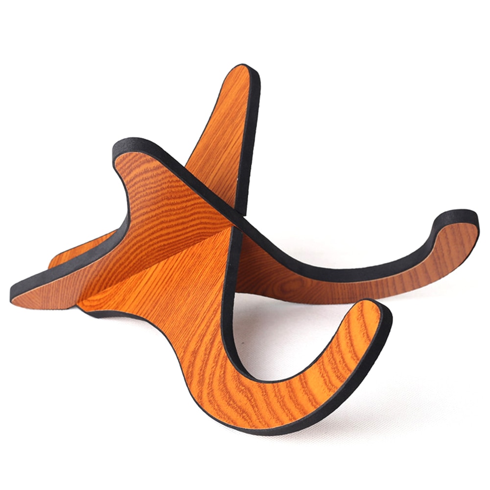 Sturdy Ukulele Musical Instrument Holder Stand Fold Wood Violin Elaborate