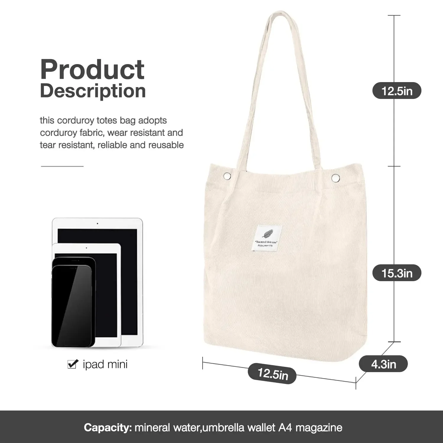 Bolsos de mano de pana de gran capacidad para mujer, bolsos simples a rayas para uso diario en viajes, bolsos de mano esponjosos, para mujeres y niñas