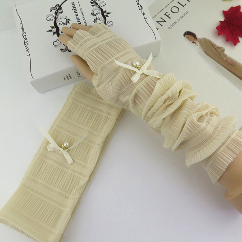 Protection contre le soleil d&#39;été, manches en soie de glace pour femme, Protection UV longue, Protection des mains, gant de bras, manches de glace pour l&#39;extérieur: 5