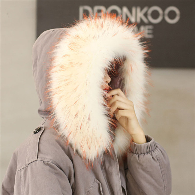 13 kleur Pluizige Faux Vos Konijnenbont Sjaals Vrouwen Winter Jas Kraag Warme Shaggy Bont Sjaal Elegante Afneembare Bontmuts kraag