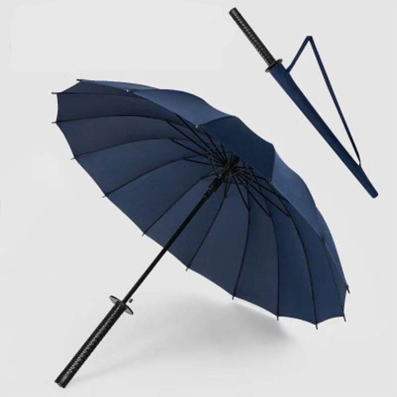Long Handle Umbrella Japanese Samurai Sword Sunscreen Waterproof Summer Umbrella Semi-automatic Umbrella 8-24K Strong Umbзонт
