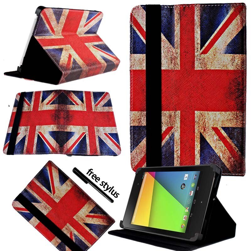 KK & LL Für Google Nexus 7 (1st 2th, Gen Gen ) -leder Tablet Ständer Folio Abdeckung Fall + Freies stylus