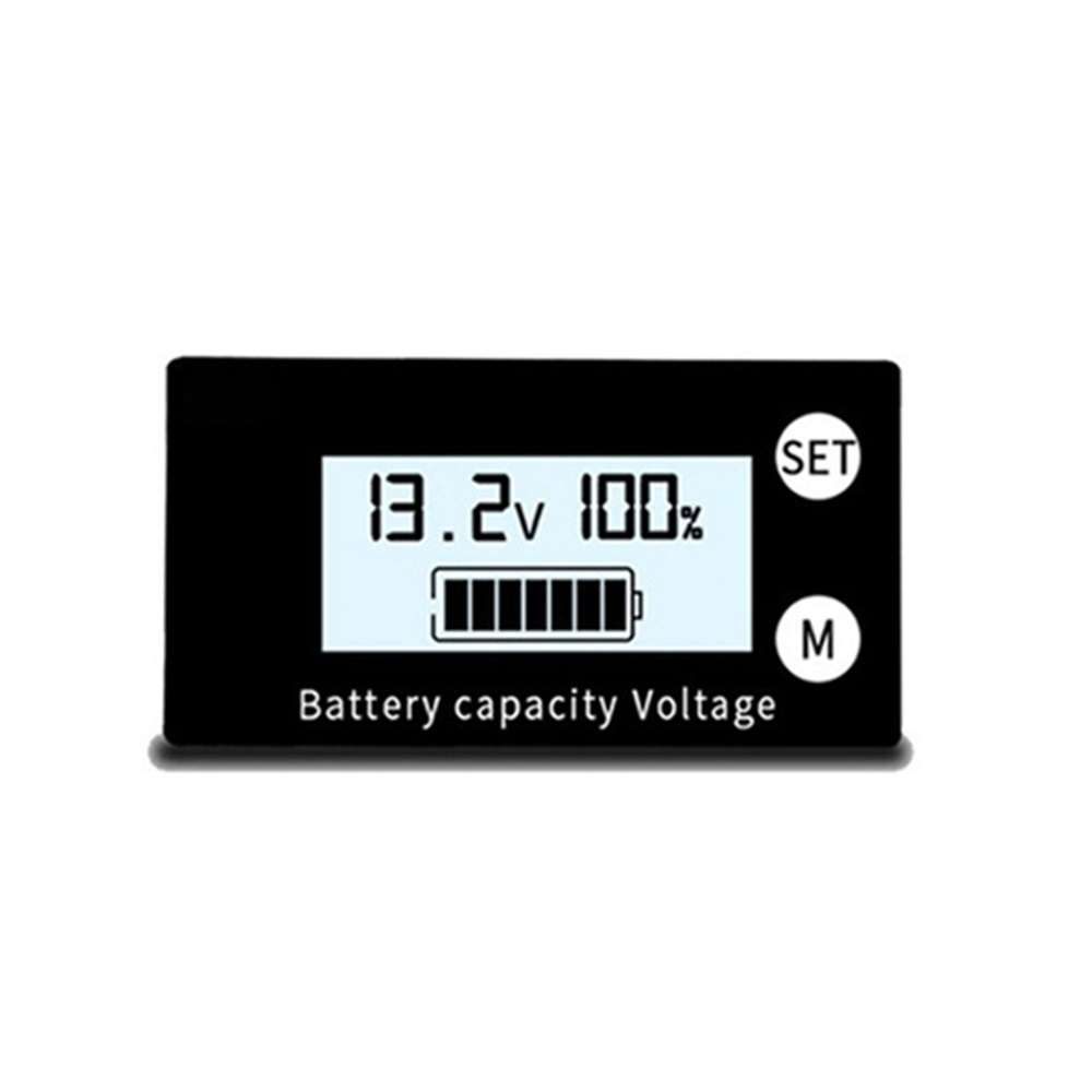 Battery Capacity Indicator DC 8V-100V Lead Acid Lithium LiFe PO4 Car Motorcycle Voltmeter Voltage Gauge 12V 24V 48V 72V: PURPLE